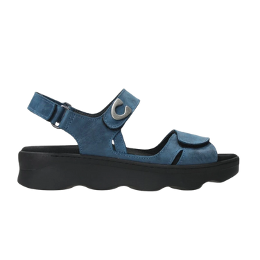 Wolky Atlantic Blue Medusa Leather Sandal
